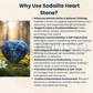 Sodalite Heart Stone Polished Natural Crystal for Meditation Calm Energy Emotional Balance Spiritual Home Décor Gift