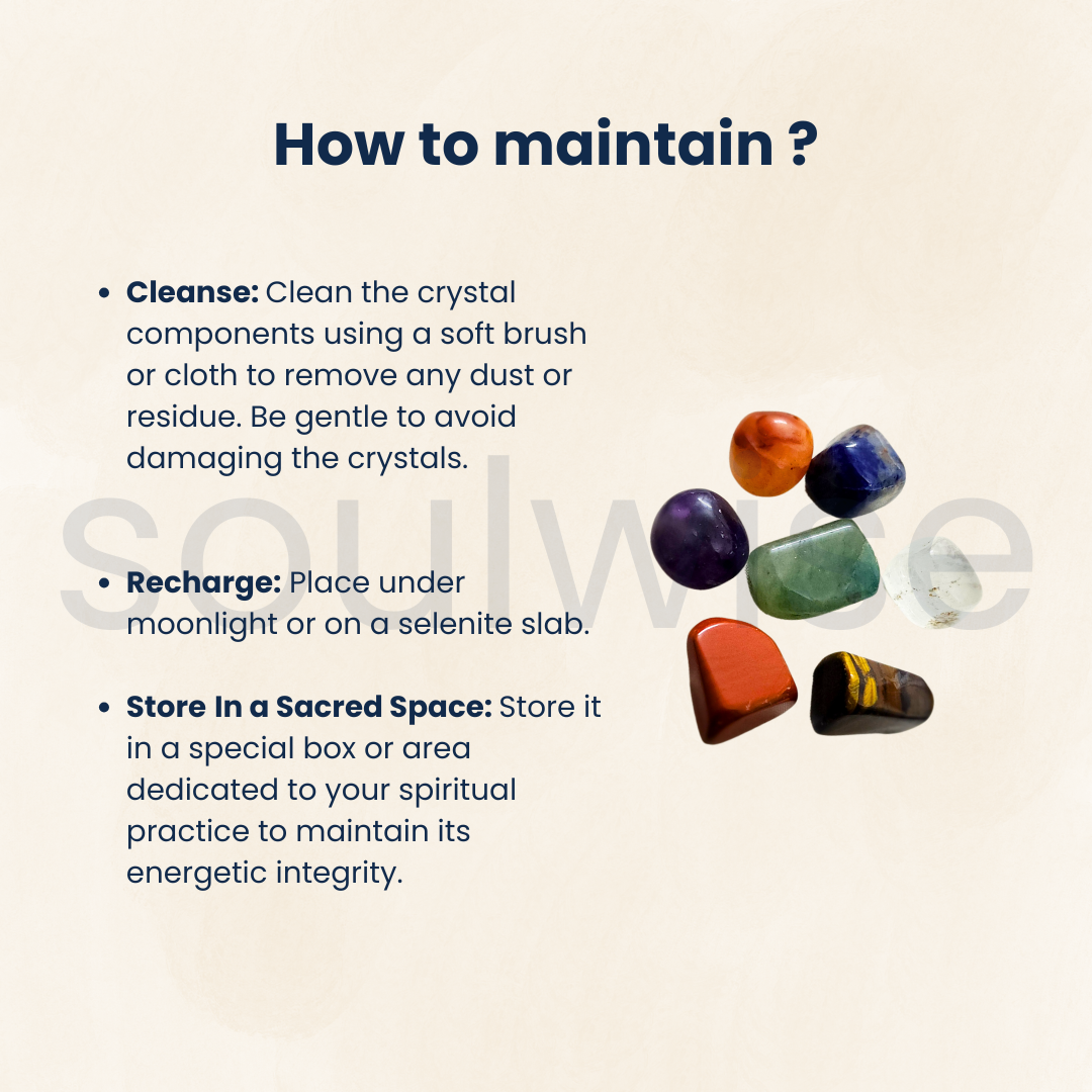 सात चक्र संतुलन टम्बल किट