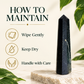 Black Tourmaline Tower 3 Inch – Natural Healing Crystal Point for Protection, Grounding, Negative Energy Cleansing, Reiki, Meditation & Positive Energy