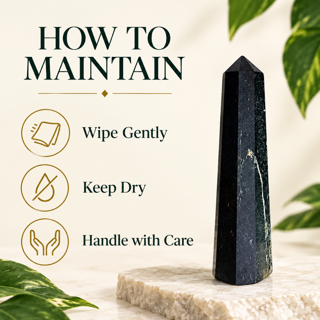 Black Tourmaline Tower 3 Inch – Natural Healing Crystal Point for Protection, Grounding, Negative Energy Cleansing, Reiki, Meditation & Positive Energy