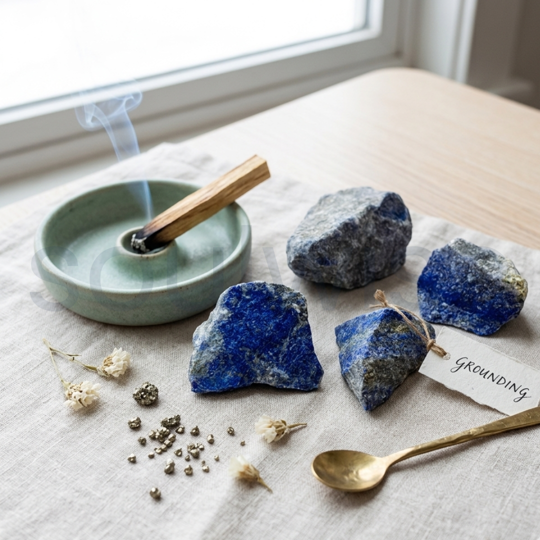 Lapis Lazuli Raw Natural Stone – Unpolished Crystal for Wisdom, Intuition & Communication | Healing Third Eye & Throat Chakra Stone (50g)