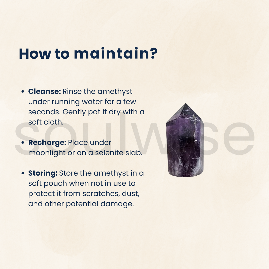 Soulwise Chevron Amethyst Tower – 380g Freeform Natural Crystal Point