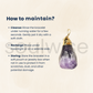 Soulwise Natural Raw Chevron Amethyst Stone Pendant for Healing & Meditation | Rough Cut Purple Crystal Locket for Women & Men (Golden).