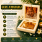 Guru Ji Maharaj Golden Paduka Temple Box with Photo Frame – Premium Spiritual Décor & Divine Blessings Showpiece for Home, Office & Pooja Room