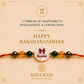 Money Magnet Gemini Rakhi – Green Jade, Citrine, Pyrite & Mother of Pearl Zodiac Rakhi for Prosperity, Communication & Positive Energy