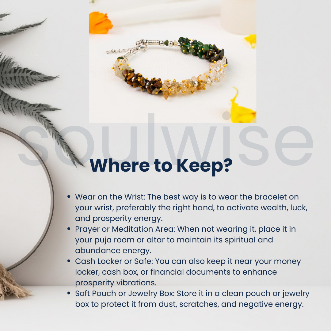 Dhanyog chips Adjustable Prosperity Bracelet,Symbolizes wealth, prosperity, and success.