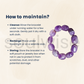 Soulwise Natural Amethyst Tumble bracelet for good relationship, happiness, health, and wealth, healing Crystal for Peace, Chakra Healing, and balancing