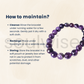 Amethyst Bracelet Faceted Beads 10mm, healing crystal reduce stress, promote peace