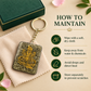Pyrite Wealth Money Magnet Keychain with Laxmi Yantra – Crystal Keyring for Everyday Use & Spiritual Gifting