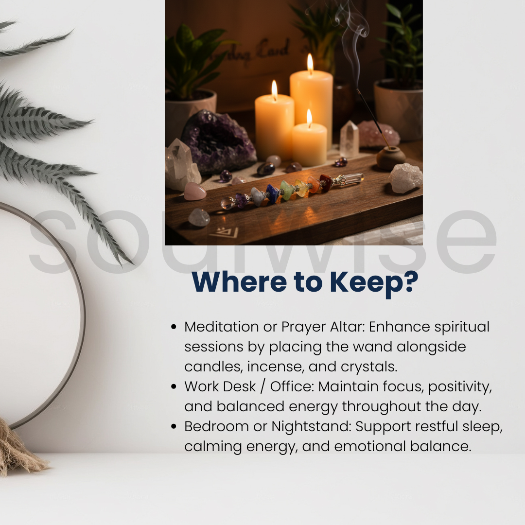 7 Chakra Mini Pyramid Healing Wand, Compact Crystal Energy Tool, Chakra Alignment, Meditation, Reiki, Spiritual Gift