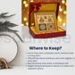 Diwali Shree Sampoorna Laxmi Ganesh Yantram – Gold-Plated Wall Frame for Wealth, Wisdom & Prosperity (With Hanging Hook)