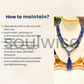 Soulwise Natural Lapis Lazuli Jaap Mala 108+1 Beads (8mm) | Handcrafted Prayer Beads for Meditation, Mantra Chanting, Yoga, Healing & Chakra Balancing