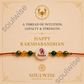 Money Magnet Scorpio Rakhi – Green Jade, Citrine, Pyrite & Mother of Pearl Zodiac Rakhi for Prosperity, Strength & Positive Energy