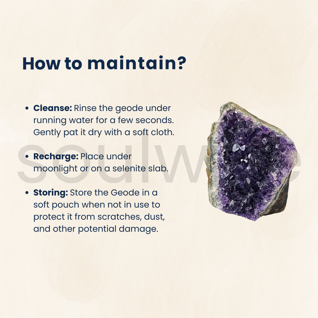 Amethyst Quartz Gemstone Cluster for Home Decor, Table Decor ,Crystal Gift, 7x7 cm.