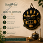 Black & Gold Bhairava Wall Mask | Kirtimukha Guardian Face Wall Hanging for Home & Temple Decor