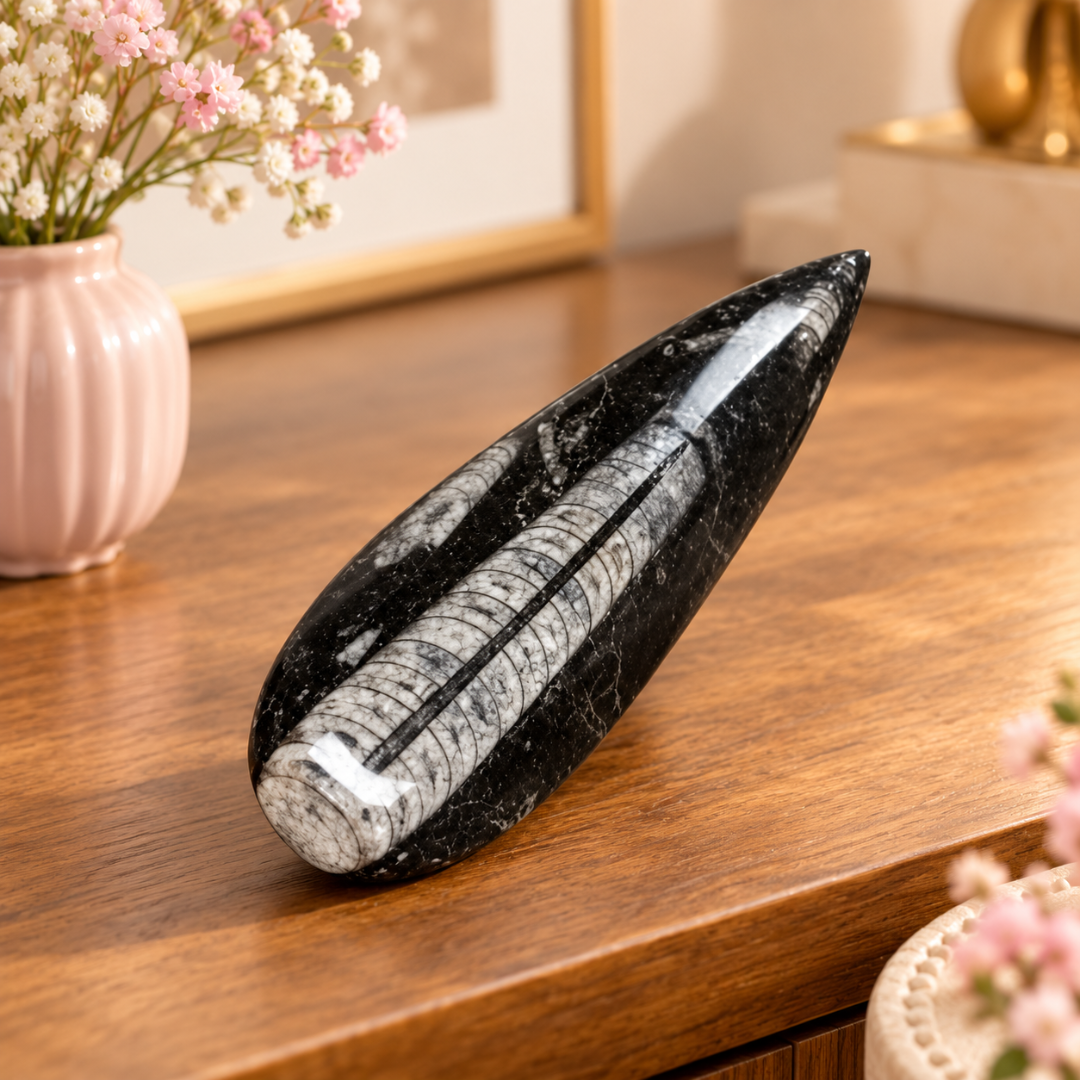 Kuber Stone 7–9 Inch – Symbolic Prosperity Stone for Home Mandir, Office Display & Spiritual Gifting