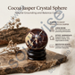 Cocoa Jasper Crystal Sphere – Natural Grounding Healing Crystal Ball for Meditation, Emotional Balance & Protection | Polished Jasper Stone for Home Décor, Reiki & Chakra Healing