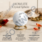 Howlite Healing Crystal Sphere – Natural Crystal Ball for Peace, Focus, Patience & Emotional Balance | Polished Gemstone Sphere for Meditation, Reiki & Home Décor