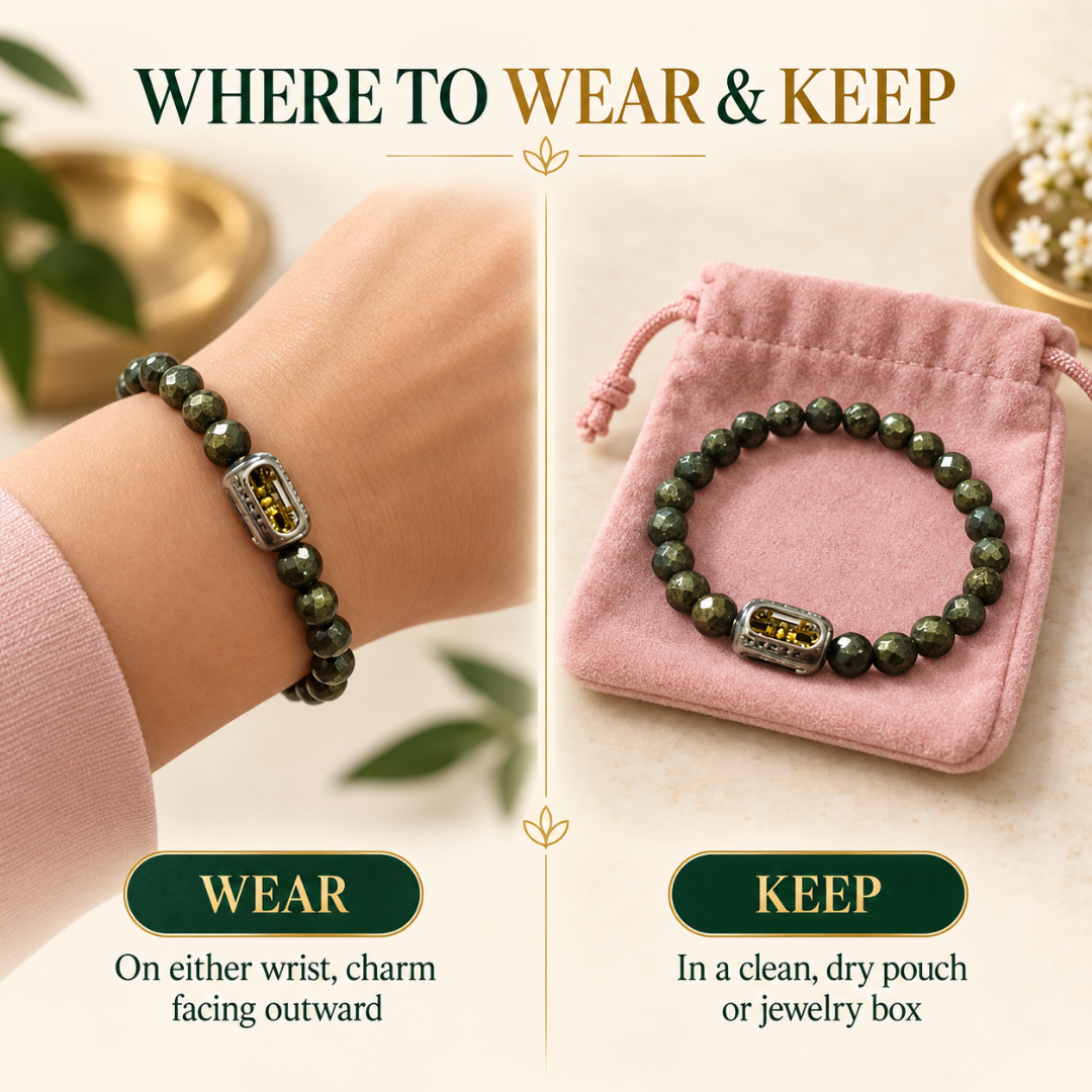 Pyrite Bracelet with Vajra Charm – Metallic Shine Crystal Jewellery for Men, Women & Meaningful Gifting