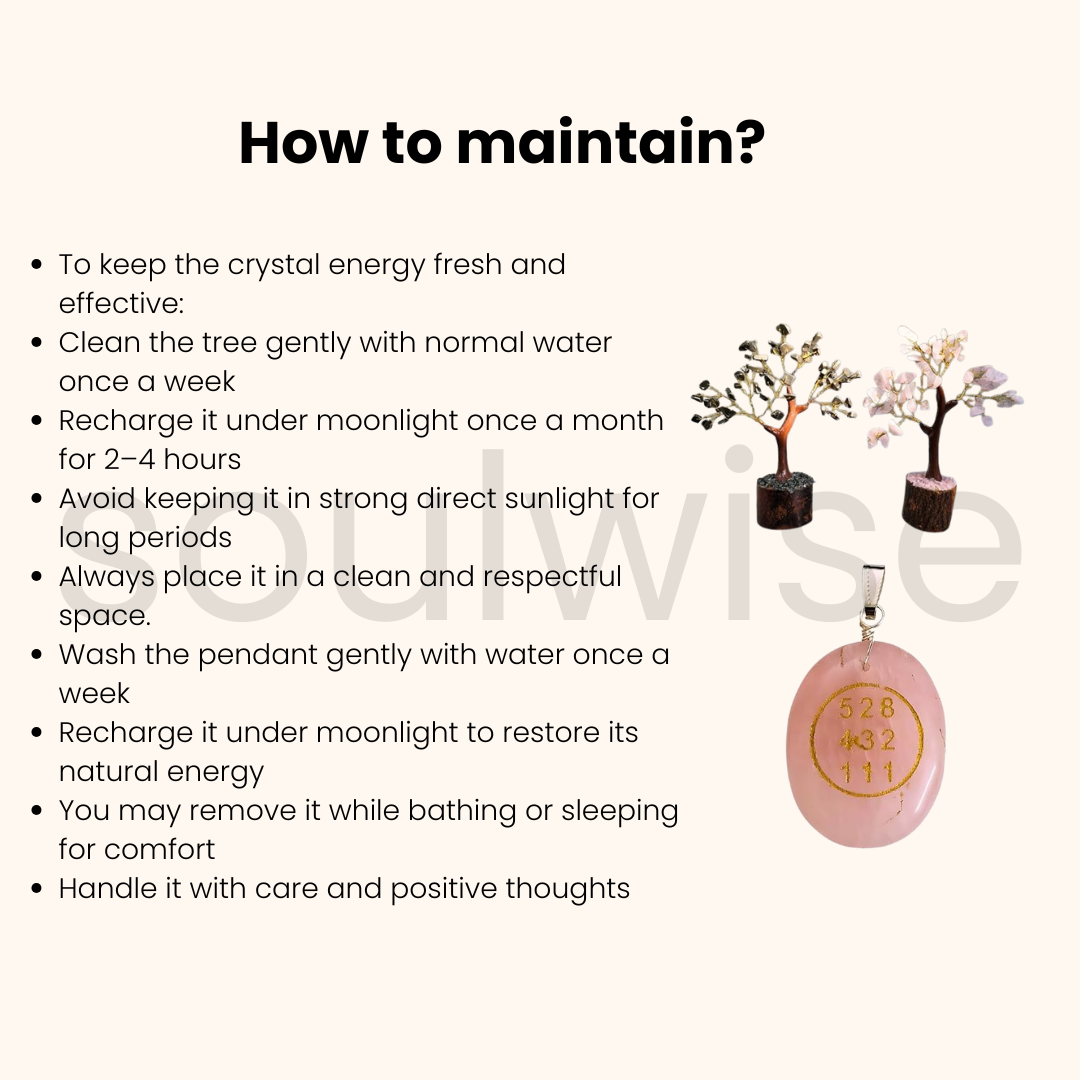 Rose Quartz and Pyrite Crystal Tree Pair with Rose Quartz Angelic Symbol Pendant, Valentine's Day Gift for Love, Positivity and Healing Energy