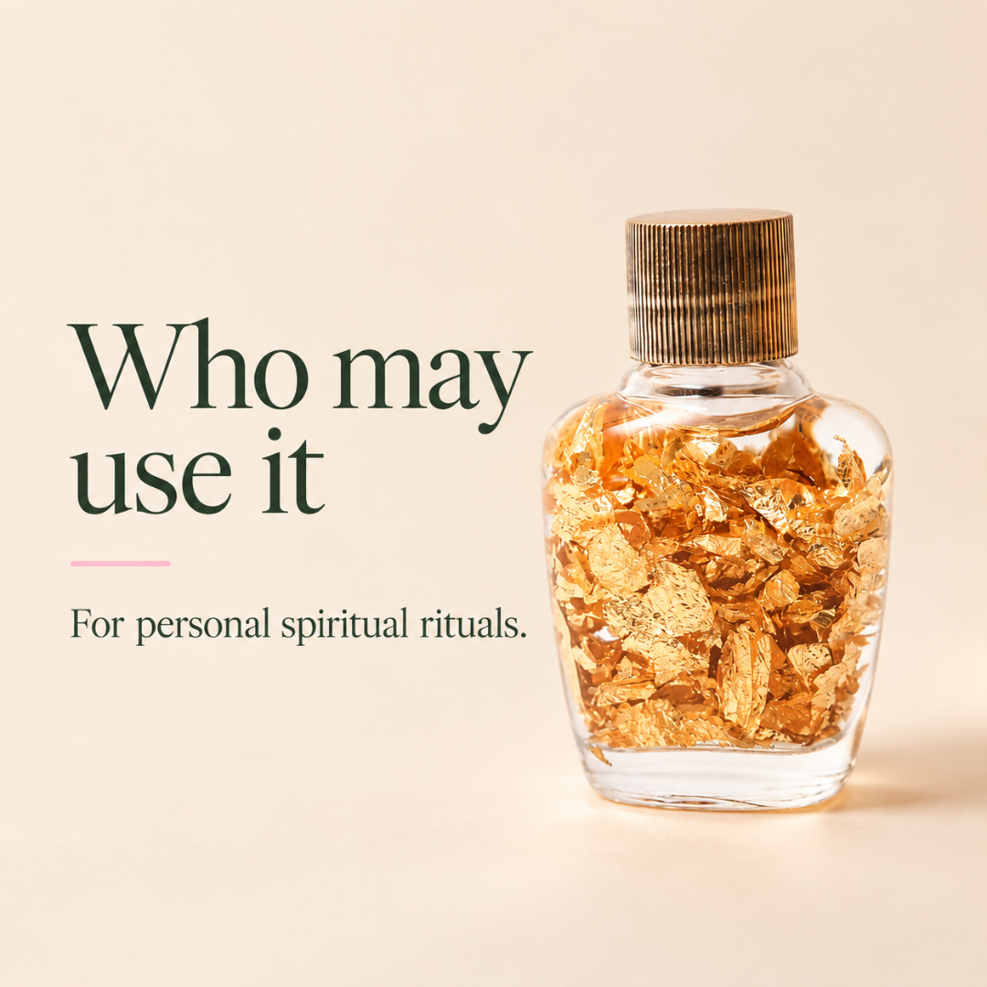 Kanak Dhara Gold Anointing Water – Spiritual Ritual Bottle for Puja, Intention Setting & Festive Gifting.