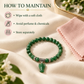 Green Aventurine Bracelet with Angel Charm – Natural Crystal Beads for Luck, Prosperity & Healing – Stretch Bracelet for Women & Men – Spiritual Gift Jewelry