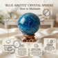 Blue Apatite Crystal Sphere (45–50mm) with Wooden Stand – Natural Healing Crystal Ball for Meditation, Reiki, Chakra Balancing & Home Décor