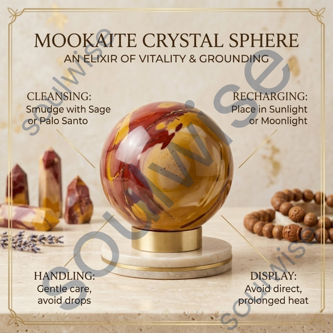Mookaite Crystal Sphere – Natural Healing Crystal Ball for Grounding, Emotional Balance & Positive Energy | Reiki Meditation Stone for Home Décor, Chakra Healing & Spiritual Wellness