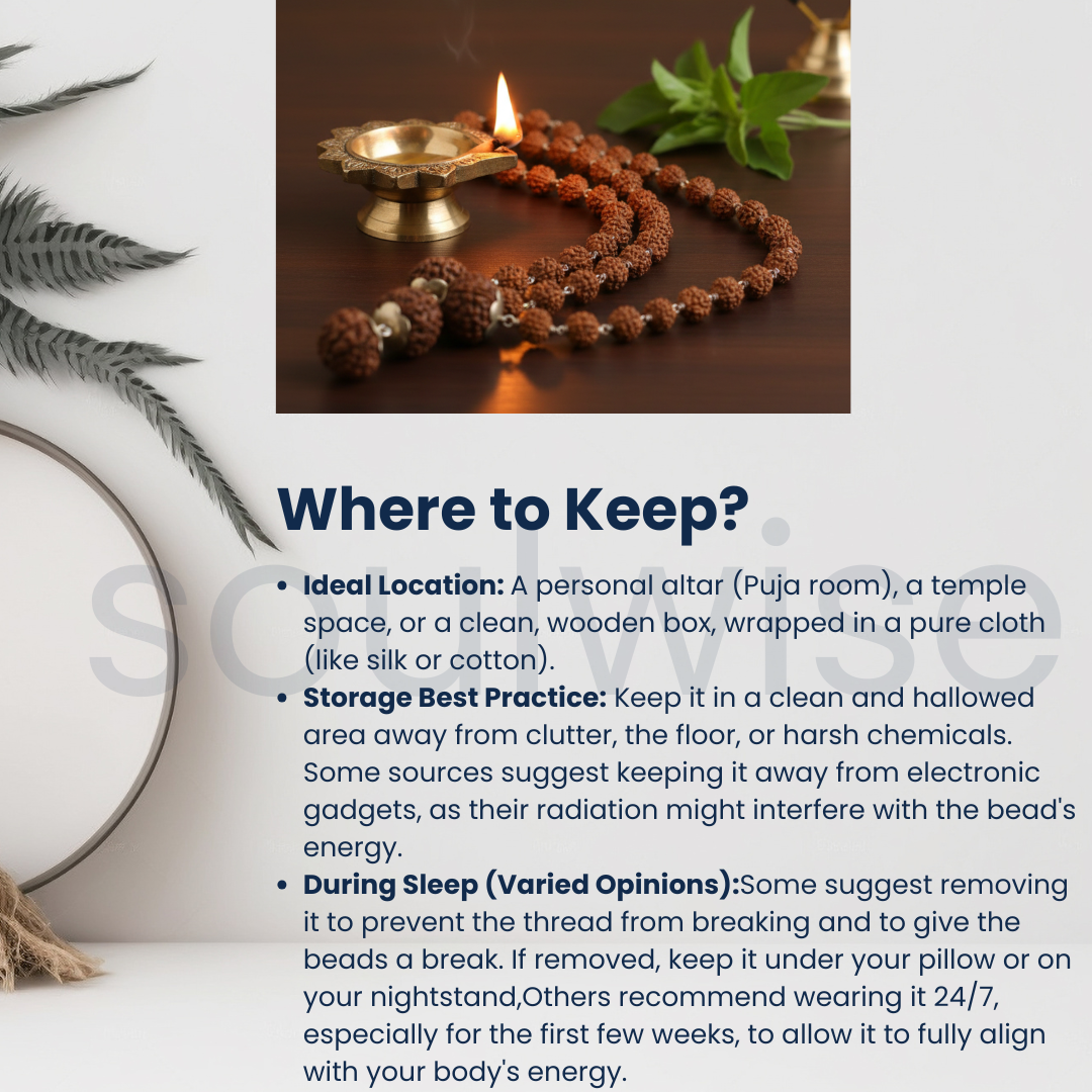 7, 7, 8, 13 Mukhi with 5 Mukhi Silver Nepali Rudraksha Mala – Spiritual & Protective Necklace