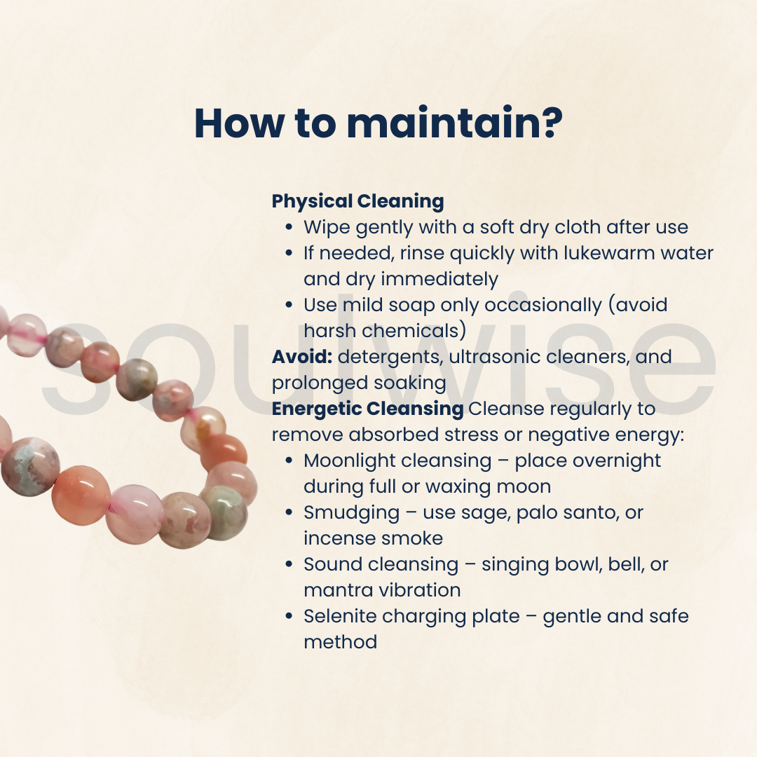 Flower Agate Bracelet 8mm – Natural Healing Crystal Beads for Self Growth, Manifestation & Mental Clarity | Unisex