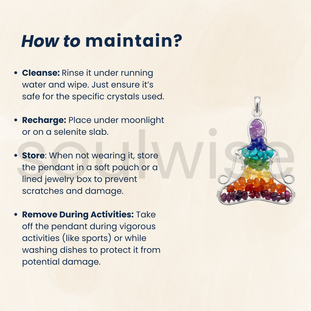 7 Chakra Buddha Pendant – Natural Gemstone Healing Necklace for Men & Women | Spiritual Energy Balance, Meditation & Reiki Jewelry