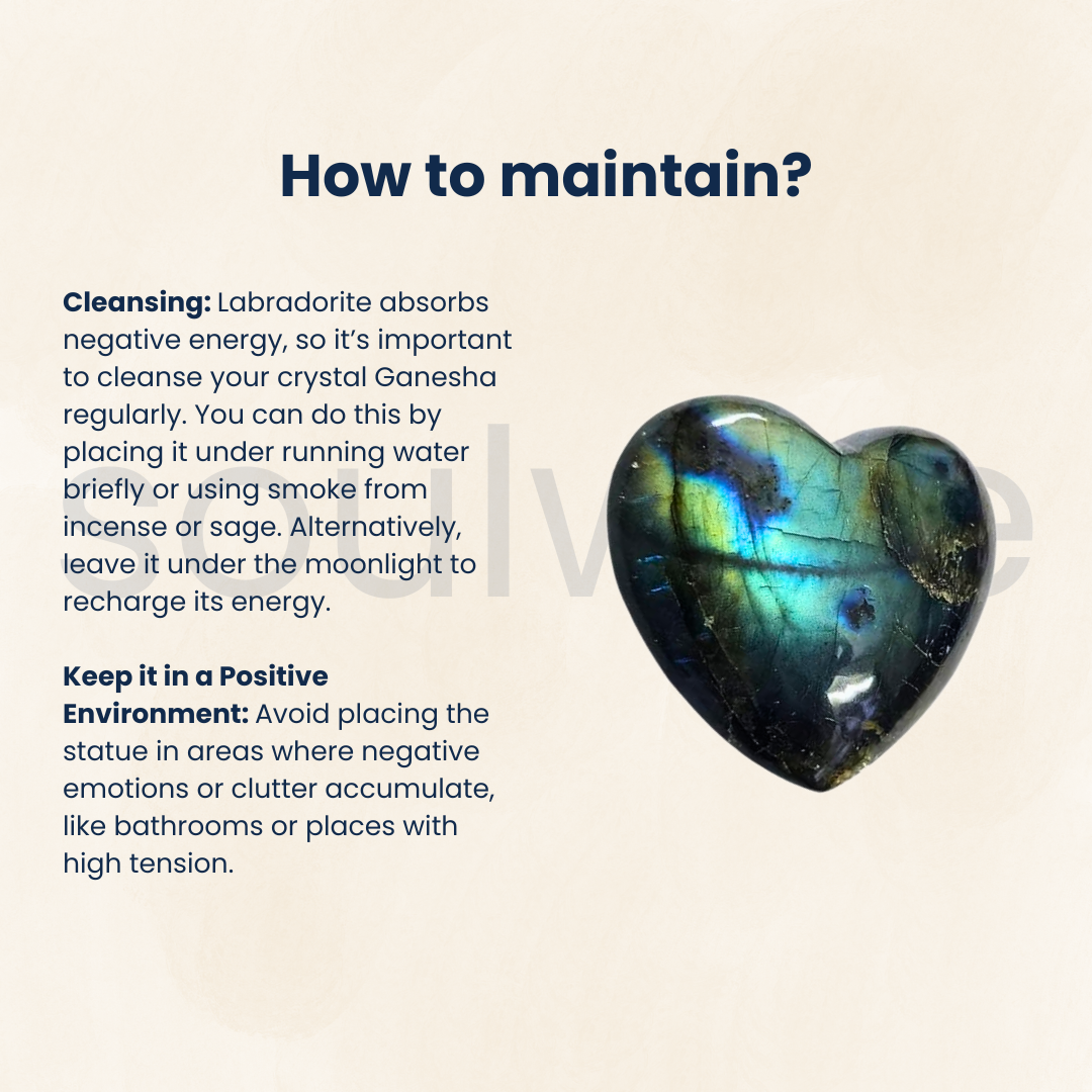 Labradorite Healing Crystal Heart – Natural Gemstone for Positive Energy, Protection, and Spiritual Balance