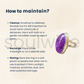 Soulwise Amethyst Ring – Adjustable Natural Crystal Healing Ring for Women & Men – Raw Amethyst Gemstone Jewelry for Energy, Balance & Style