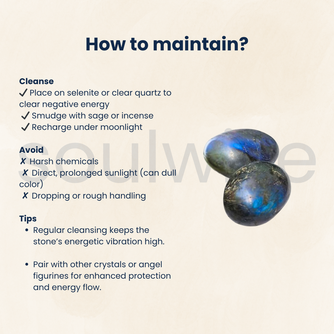 Labradorite Big Tumbles – Set of 2 Natural Healing Crystals, Polished