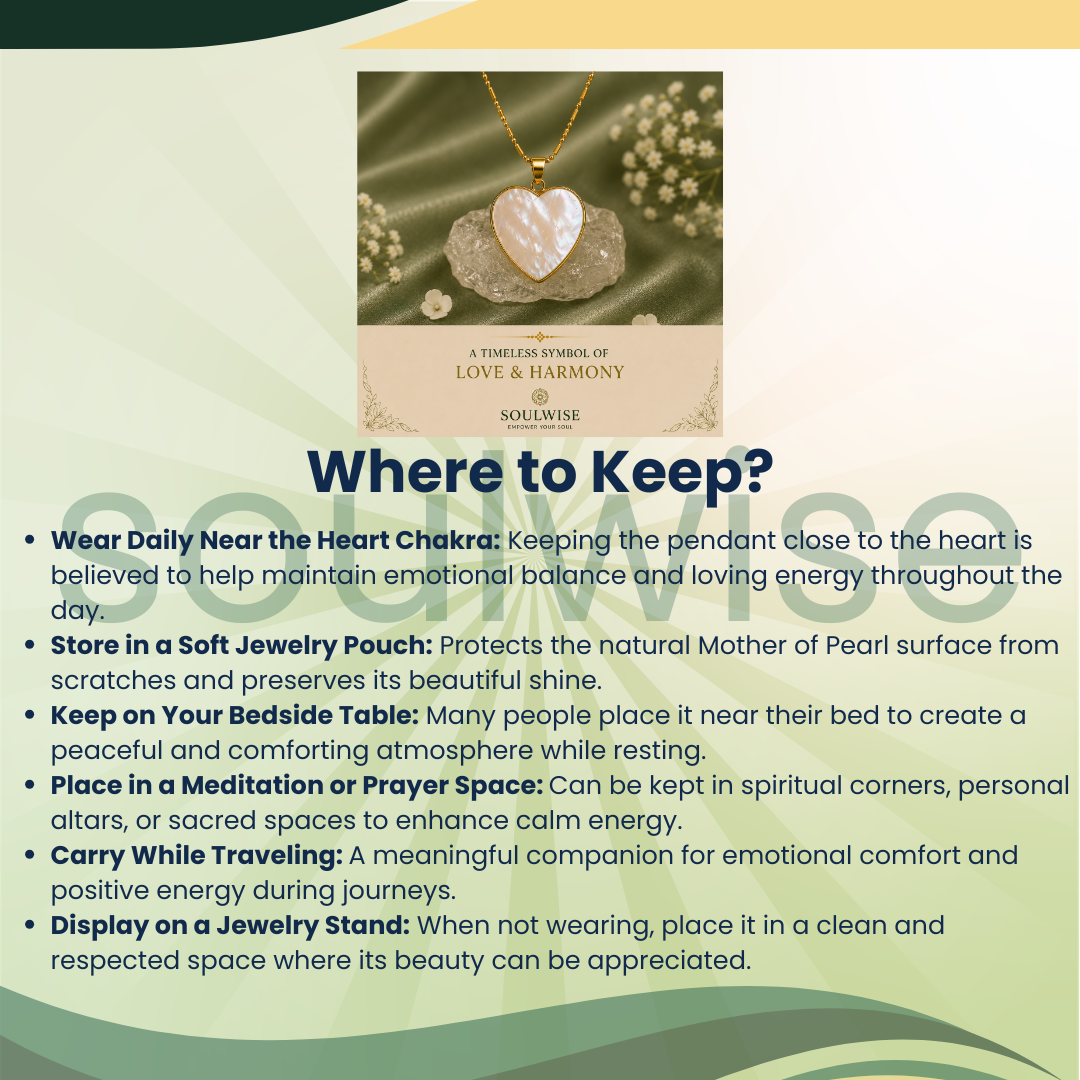 Mother of Pearl Heart Pendant with Chain – Natural Heart-Shaped Shell Necklace for Love, Harmony & Elegant Everyday Wear
