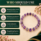 Natural Amethyst Mini Cube Healing Crystal Bracelet – Purple Gemstone Beaded Bracelet for Peace, Protection, Emotional Balance, Positive Energy, Reiki, Meditation & Spiritual Wellness | Unisex Crystal Jewelry