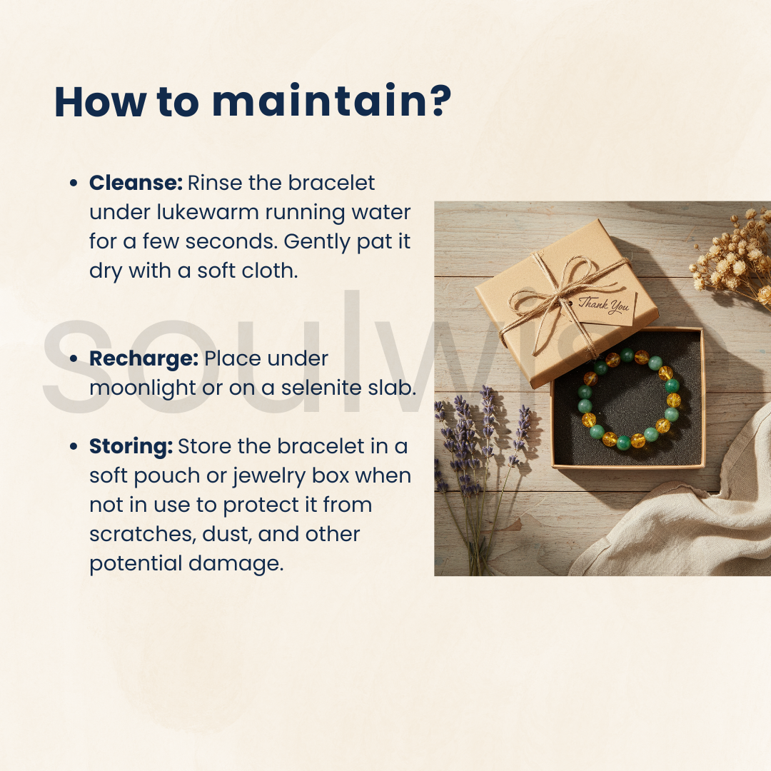 सिट्रीन ग्रीन एवेंट्यूरिन ब्रेसलेट 8 मिमी