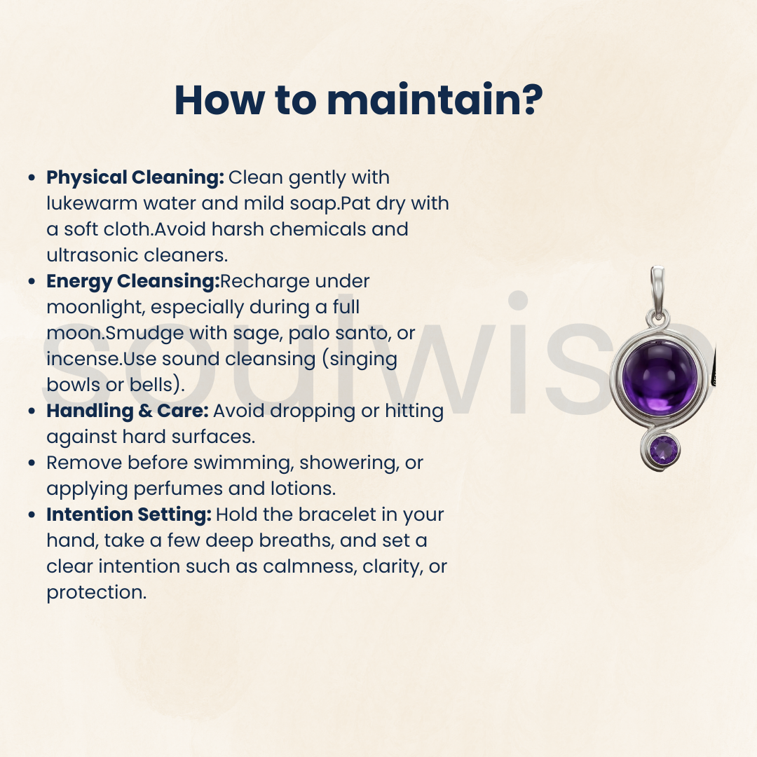 925 Silver Round Certified Amethyst Gemstone Pendant