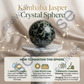 Kambaba Jasper Crystal Sphere – Natural Healing Crystal Ball for Grounding, Emotional Healing & Protection | Polished Gemstone Sphere for Meditation, Reiki & Home Décor