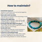 Natural Azurite 8mm Beaded Bracelet Stretch Gemstone Jewelry for Women and Men
