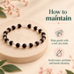 Karungali Bracelet Unisex | 8mm Natural Ebony Wood Beads | Silver Plated Caps | Siddha Spiritual Protection Bracelet