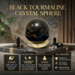 Black Tourmaline Healing Crystal Sphere – Natural Protection Crystal Ball for Energy Cleansing, Grounding & Chakra Balancing | Polished Gemstone Sphere for Meditation, Reiki & Home Décor