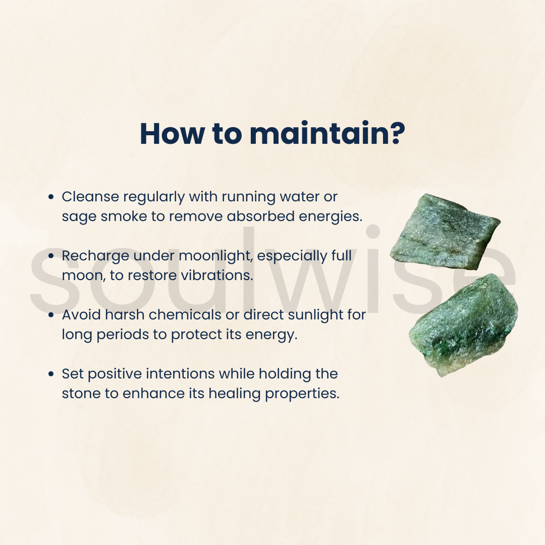 Raw Green Aventurine Crystal Set of 2 – Natural Healing Stones for Luck, Prosperity & Heart Chakra Energy