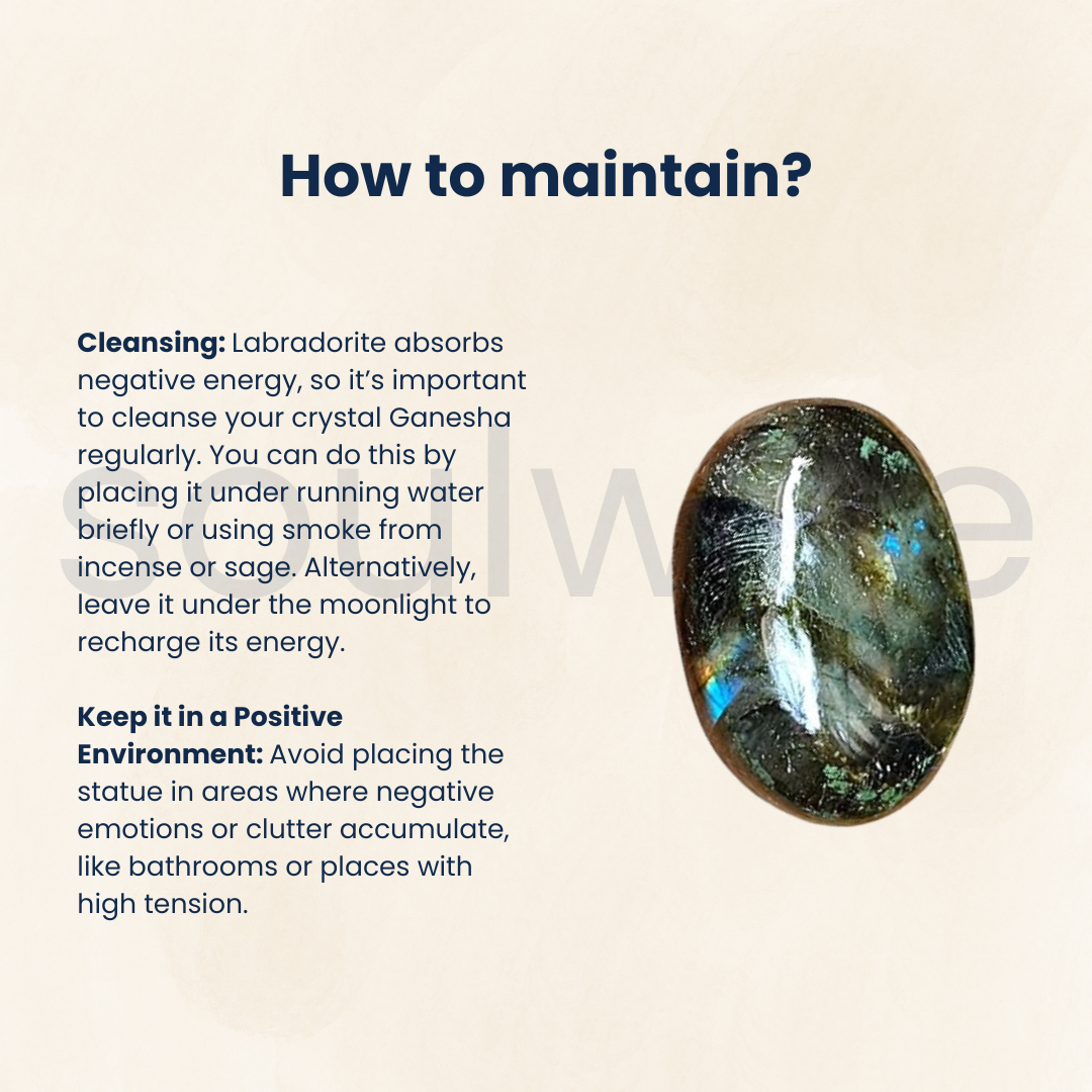 Labradorite Healing Crystal Palm Stone – Natural Gemstone for Protection, Intuition & Positive Energy