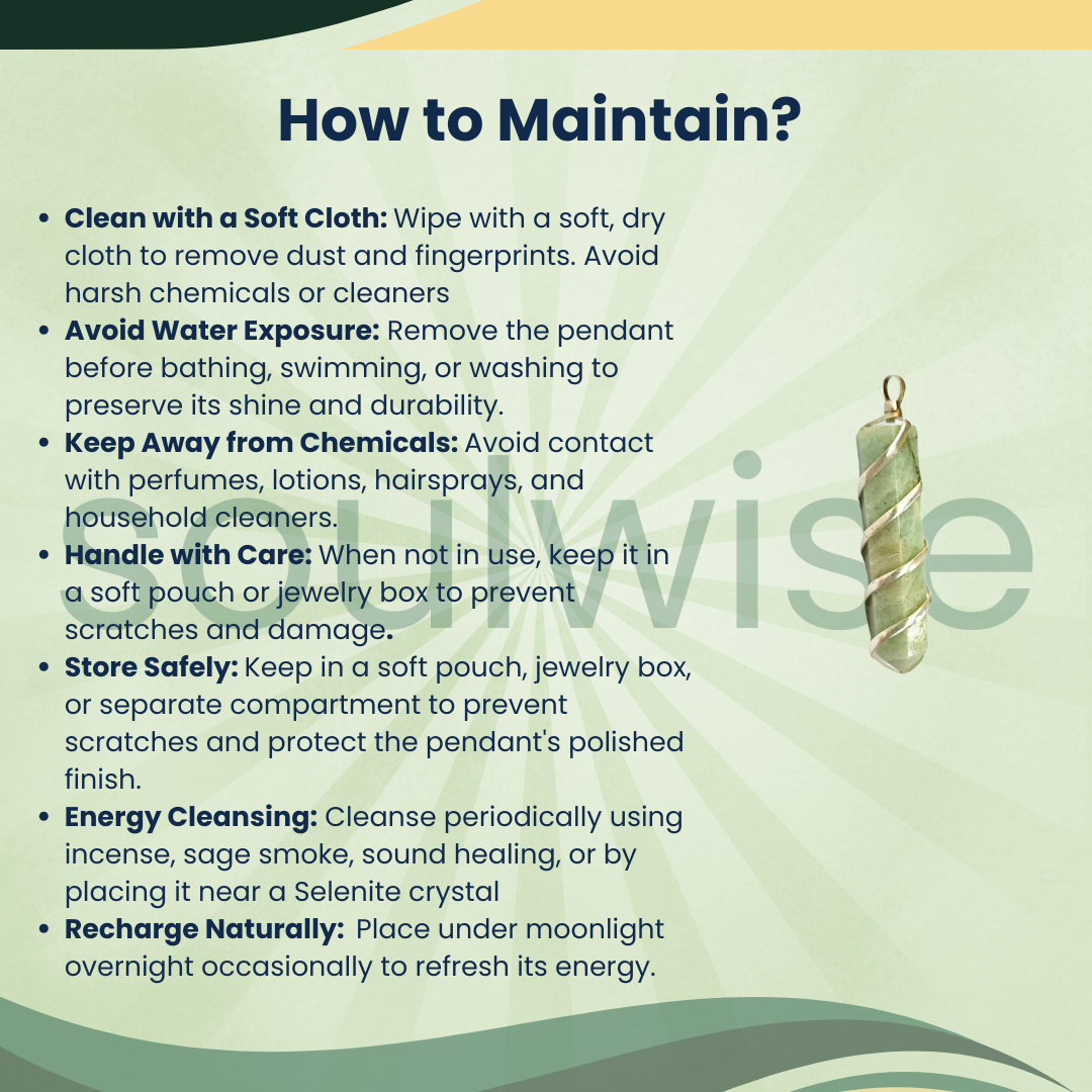 Amazonite Crystal Spiral Pendant – Natural Healing Stone Necklace for Emotional Healing, Harmony & Communication