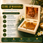 Guru Ji Maharaj Golden Paduka Temple Box with Photo Frame – Premium Spiritual Décor & Divine Blessings Showpiece for Home, Office & Pooja Room