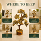 Tiger Eye Crystal Tree 8 Inch – Golden Brown Gemstone Tree for Home Décor, Office Desk & Spiritual Gifting