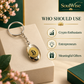 Natural Pyrite Bitcoin Keychain – Bitcoin Symbol Crystal Keyring for Keys, Bag Accessories & Crypto Enthusiast Gifting
