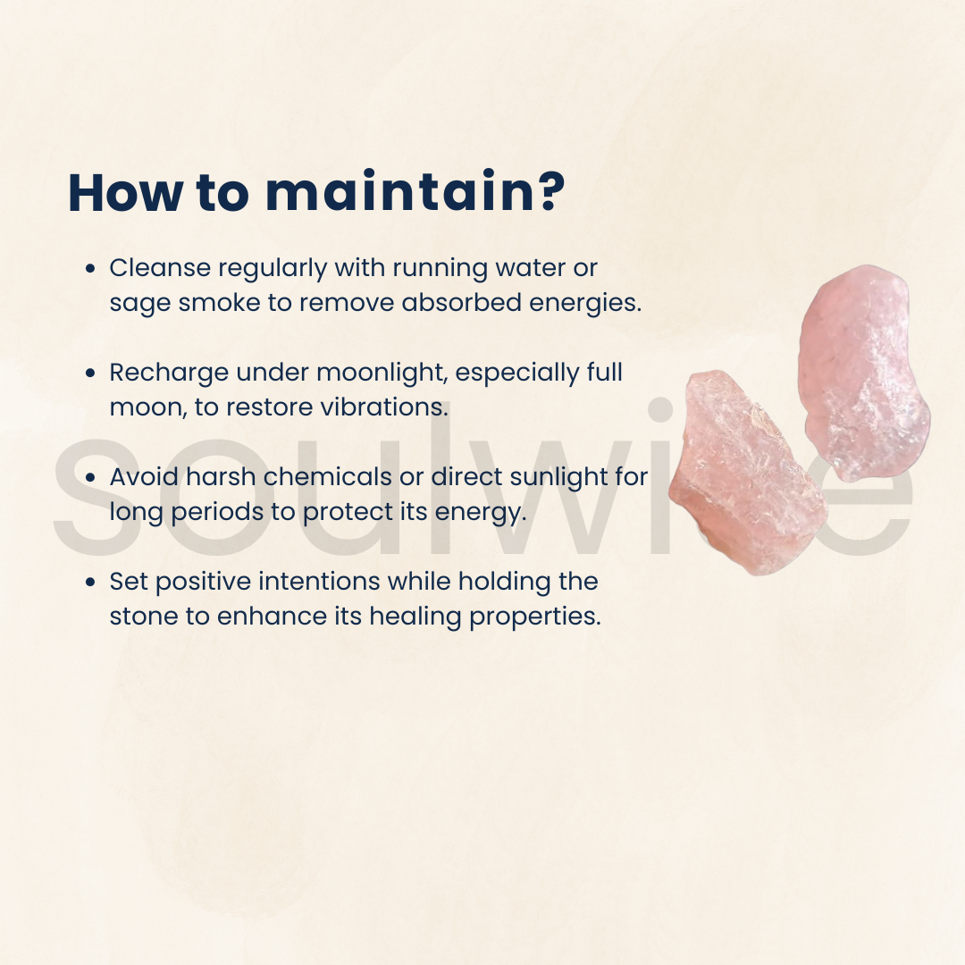 Raw Rose Quartz, Healing crystal, set of 2