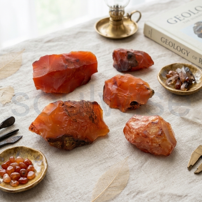 Raw Carnelian Natural Healing Stone | Genuine Crystal for Confidence, Creativity & Motivation